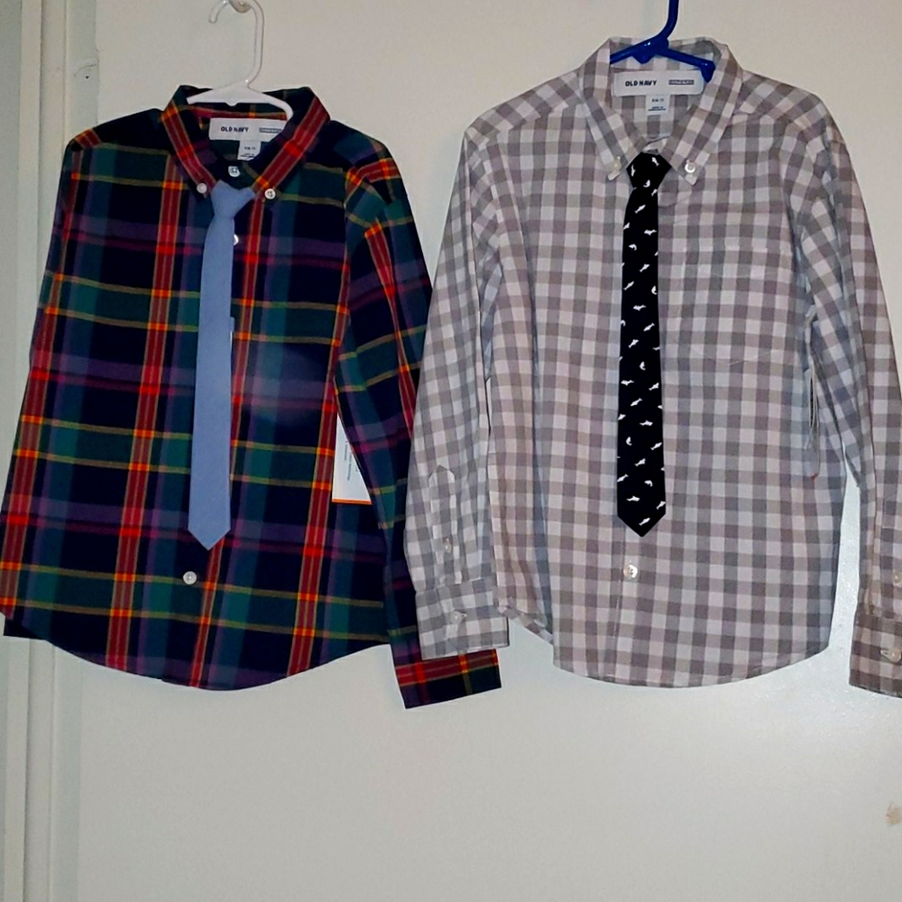 2 Boys Brand New Dress Shirts and ties